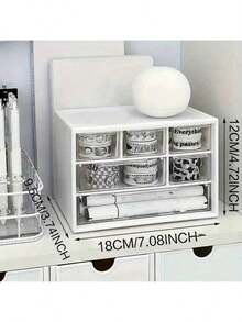 1 hộp đựng đồ để bàn bằng nhựa trong suốt đa chức năng, dung tích lớn, thích hợp để đựng đồ dùng văn phòng, mỹ phẩm và đồ dùng phòng tắm, thiết kế nhẹ giúp sắp xếp bàn làm việc tại nhà hoặc văn phòng gọn gàng. - Nhiều màu - Xem 5