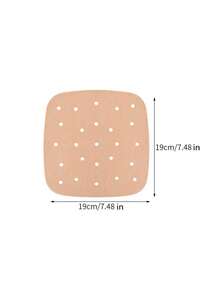 50/100 tờ giấy nướng dùng cho nồi chiên không dầu, giấy nướng vuông 7,5 inch, giấy nướng dùng một lần cho nồi chiên không dầu và nồi hấp tre, đồ dùng nhà bếp - Nhiều màu - Xem 8
