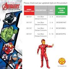 Rubies Iron Man Deluxe Costume For Kids - Officially Licensed Character Costume - Authentic Superhero Costume - Iron Man Deluxe Costume For Kids - Perfect For Parties And Carnival - Easy To Put On And Take Off, Comfortable And Lightweight Fabric - 彩色 - 查看 4