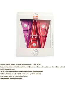 Prym Carbon Ergonomic Circular Knitting Needles, Suitable For Knitting DIY Craft Tools - Black and White - View 10