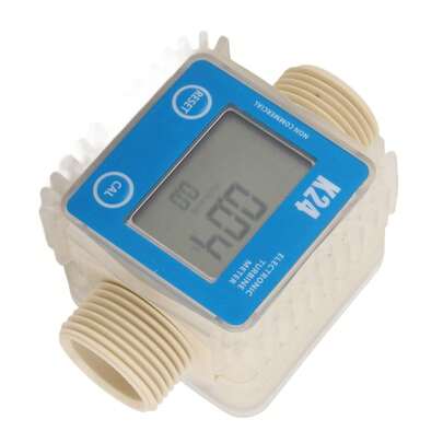 Medidor digital de flujo de combustible de turbina LCD K24, ampliamente utilizado en productos químicos y agua.