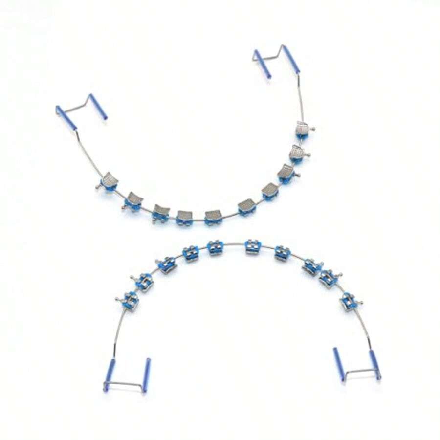 1 Pack Temporary Dental Rations Wit Ml Wires Ml S And Ortic Ligatures Props  Ortis To Explain Props  Dental Studen To Practice. Blue - Màu xanh lam - Xem 1