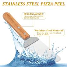 12 Pcs Pizza Pan Riser Stands Sets Includes 4 Metal Pizza Table Stands 4 Pizza Pan(11.8in) And 4 Wood Handle Pie Server, Pizza Rack Stand Pizza Tray For Pizza Dessert Cheese (Silver) - Silver - View 5