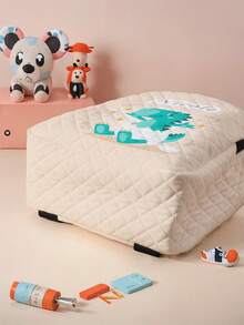 1pc Customized Name Cartoon Animal Pattern Rhombus Backpack, Can Be Customized According To Your Unique Design, Essential For Children's Back To School Season, Print Your Own Name Or Print Your Sister's And Classmates' Names As A Gift To Give To Others - Multicolor - View 10
