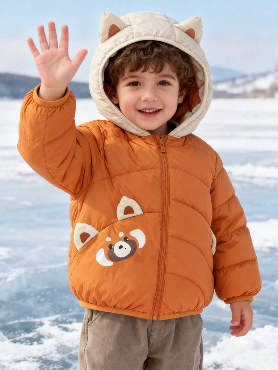 Balabala 2025 Kids Animal Zoo IP Down Jacket, Warm And Cute For Toddlers In Winter - Walnut Brown - View 1
