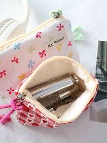 可爱蝴蝶结手拿包，便携式耳机线收纳包，迷你零钱包，口红化妆包 - 彩色 - 查看 4