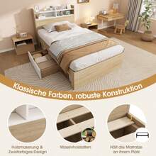 Bed Bases & Foundations - Wood Color+White - View 7