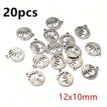 20pcs Stainless Steel Small Charms Ghost Moon Butterfly Star Cute Pendant Charm DIY Jewelry Making Accessories Necklace Bracelet - Steel - View 17