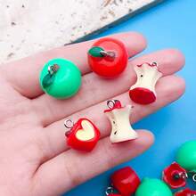 Bộ 5 mặt dây chuyền hình quả táo bằng nhựa cao cấp tự làm – Mặt dây chuyền hình trái cây dễ thương cho vòng tay, vòng cổ và bông tai – Lý tưởng cho phụ kiện tiệc mùa hè, quà tặng tựu trường và vẻ đẹp thủ công tinh tế. - Nhiều màu - Xem 7