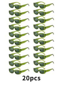 1 par, 10 pares de gafas de moda rectangulares, adecuadas para celebraciones del Día de San Patricio, desfiles callejeros, conciertos, fiestas, baile, accesorios unisex para el Día de San Patricio - Multicolor - Ver 4