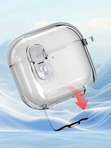 1pc Transparent TPU Lock Bracket Earphone Case, Suitable Compatible With Apple 4 Pro 2, Pro Ice Armor Bracket Case, Manual Open, Wireless Bluetooth Earphone Case, Creative Protective Cover - Multicolor - View 4