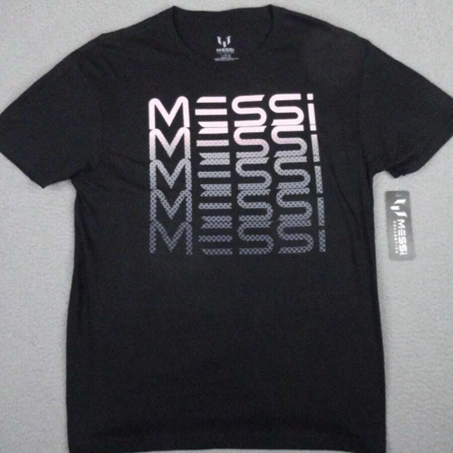 Lionels Messis Shirt Mens Large Black Name Stack Graphic Tee Miami Soccer NWT New - màu đen - Xem 1