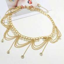 Coin Charm Waist Chain - Yellow Gold - View 2