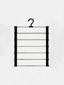 Multi-Tier Pants Rack, Saves 80% Space, Multi-Functional Non-Slip Ladder Design, Can Hang Scarves, Jeans, Pants, Ties, Bedsheets Etc., Dorm Essential Wardrobe Storage Organizer, Ideal For Holiday Preparation, Effortless Assembly, Quick Installation, Minimalist & Practical, Keeps Your Beloved Clothes Within Reach - Multicolor - View 16