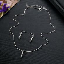 VKME 3件套金属材质水滴项链耳环首饰套装 - XH92825701-02 - 查看 8