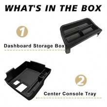 Cter Console Organizers Compatible With 2020-2025  Corolla And 2022-2025 Corolla Cross Accories Dashboard Insert Behind 8-Inch Scre And Middle Console Tray 2PCS Not For 2026 Model - 儀表板托盤和中控台零件 - 黑色 - 查看 7