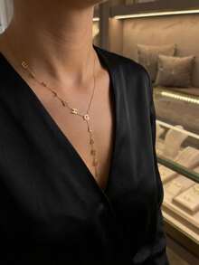 1pc Personalized Lariat Name, Enhance Your Style Jewelry Gift, Regular Letter Y-Shaped Name, Customized Fashion Jewelry, Personalized Customized Name 1-12 Letters - Multicolor - View 4