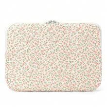 Puffy Laptop Sleeve 13-15.6 Inch Cute Quilted Laptop Protective Case Padded Floral Computer Sleeve For MacBook (B-Pink, 13 Inch) - B-pink - View 1