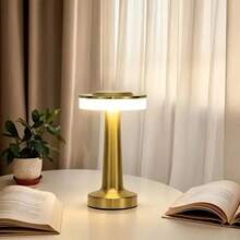 1 Stück kompakte tragbare Metall LED Schreibtischlampe, kreative Nachtbeleuchtung, kabellose Metalllampe, Heimdekoration, Bürodekoration, elegante Beleuchtung, 3-stufige Dimmfunktion, Touch-Steuerung, wiederaufladbare Lampe, 3 Helligkeitsstufen Raumdekoration, hochwertige Oberflächenbehandlung, geeignet für Schreibtisch, Büro, Wohnzimmer, Schlafzimmer, Arbeitszimmer, Geburtstag, Valentinstag, Ramadan Geschenk, Feiertags-Beleuchtung, Dekorationslampe, Tischbeleuchtung - Mehrfarbig - Übersicht 8
