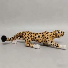 Figura decorativa realista de leopardo, estatua de animal para decoración del hogar, escultura de animal salvaje realista con artesanía detallada de pelaje, decoración de escritorio - leopardo - Ver 4
