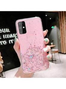 闪亮星形亮片软硅胶时尚手机壳,兼容三星 Galaxy A17、A07、A14、A15、A16 5G、A26、A36、A56、A55、A35、A25、A05S,柔软硅胶全包保护套,也适用于 S25、S24、S23、S22、S21、S20、S25 FE、S24 Plus、S22 Ultra,适合男孩女孩作为春季礼物、派对礼物、生日礼物、周年纪念礼物,国际版,非国内版。 - 粉色 - 查看 6