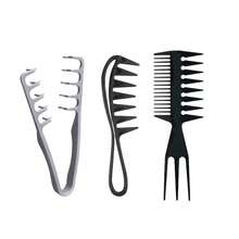 Salon-Style Men's Styling Combs: Textured Pompadour Comb, Wide-Tooth Pompadour Comb, Pompadour/Slicked-Back Hairstyle Textured Comb, Double-Tooth Comb For Volumizing Hair, Plastic Root Volumizing Comb Set. - Multicolor - View 6