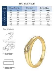 Charm-In Gold-Plated Cubic Zirconia Accented Minimalist Ring For Women - Perfect For Daily Wear & Gifting - Gold - View 5