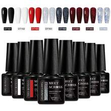 MEET ACROSS 8PCS/Set Gel Nail Polish Set Summer Nail Supplies Nude Pink Blue Red Blue Gel Polish Set Semi Permanent Nail Polish Nail Glue Soak Off UV LED Nail Art Gel Varnish Most Polular Colors Gel Nail Kit Manicure Kit Nail Art DIY Home Salon Gift For Women Nails - Nhiều màu - Xem 24