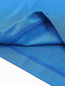 Womens Top Yoga Athletic Shirt Breathable for Sports Running Slim Fit - Azul - Ver 4