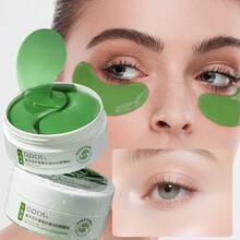 60片抗皱眼膜贴，蕴含视黄醇、神经酰胺、透明质酸、维生素C、栀子花提取物，保湿滋养眼部凝胶贴，改善细纹，减少眼袋和黑眼圈，增加弹性，适合所有肤质，生日和情人节礼物（80克） - 綠色 - 查看 4