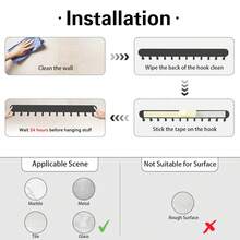 Wall Mounted Necklace Holder, Self-Adhesive Jewelry Hooks Suitable For Bracelets, Rings And Other Accessories, Can Be Hung On Doors, Bedrooms, Bathrooms, No Nails Required - Multicolor - View 8