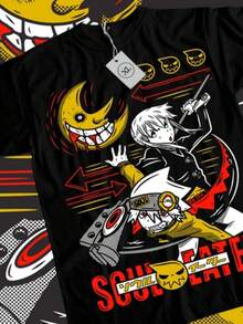 Eater-Shirt Death Kid Japanese Anime Manga Black Shirt All Size - 黑色 - 查看 6