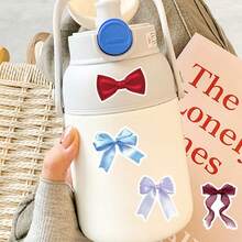 50PCS Colorful Bow Tie Stickers, Various Styles Aesthetic Stickers DIY Decoration Suitable For Tablets, Gift Boxes, Envelopes, Water Bottles, Waterproof Stickers - Multicolor - View 7