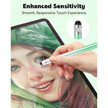 Tip Capacitive Stylus Pen For Touchscreen Devices  IPad Android Tablets  Smartphones Computers 2 Pack Pink Purple - 1 - View 4