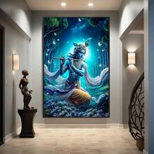 1 Stück Wandkunst Poster ohne Rahmen, Moderne Vintage Flöte spielend - Moderne Rahmenlose Leinwandkunst, für Wohnzimmer & Schlafzimmer Dekoration - A - Übersicht 3