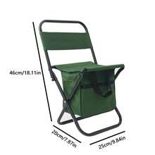 1pc Portable Folding Fishing Chair With Cooler Bag - Lightweight Outdoor Stool, Compact Foldable Design, Suitable For Fishing, Hunting, Beach, Camping, With Portability And Beverage Storage Function - Multicolor - View 11