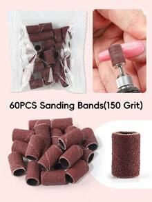 Bộ 60 đai mài móng điện PEACECOLOR, độ nhám #80 #150 #240, giúp mài móng nhanh chóng, phụ kiện máy mài móng điện chuyên nghiệp phù hợp cho người mới bắt đầu và các tiệm làm móng chuyên nghiệp, dụng cụ chăm sóc móng tại nhà và làm mịn da chân. - Nhiều màu - Xem 10