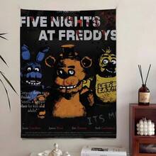 Fnaf Five-Nights-At-Freddys Tapestry Bedroom Living Bar Garden Outdoor Microfiber Festival Decoration Background Art Banner - Z4 - View 3