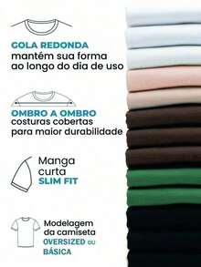 Kit Of 3 Oversized T-Shirts, Street Style, Streetwear, California, Sizes 30, 23, 96, Unisex, 100% Cotton, Loose Fit - Bege-Chocolate-Off - 查看 5