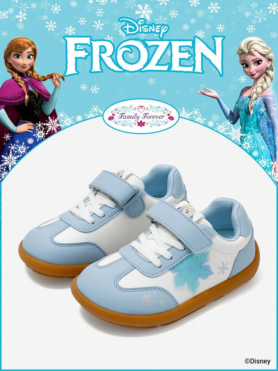 Disney 一双冰雪奇缘主题儿童运动鞋,包含艾莎公主、安娜公主和阿伦黛尔公主图案,适合日常穿着、假日运动和户外活动。舒适防滑透气鞋底。 - 淺藍色 - 查看 1