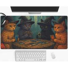 1 PC Game Mat, Party Game Mat, Frog Wizard Theme Anime Table Mat, Desktop Accessory With Raccoon Pattern, - Multicolor - View 13
