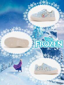 Disney 1 Pair Frozen Themed Children's Athletic Shoes, Including  Princess, Anna Princess And Arendelle Princess Sneakers, Suitable For Daily, Holiday Sports And Outdoor Wear. Comfortable, Non-Slip, Breathable Soles - Blue - View 4