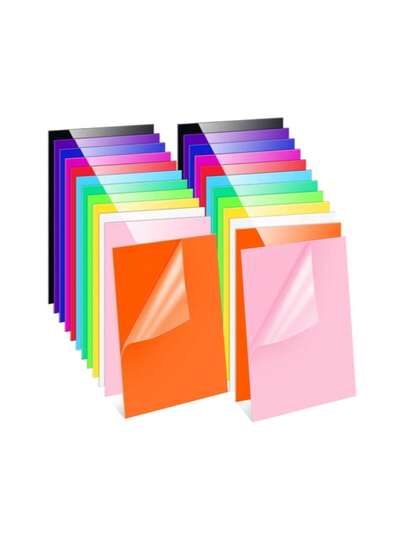 彩色亚克力板，加厚不透明浇铸亚克力板，塑料板，适用于返校DIY项目、相框、工艺品、激光切割和雕刻，不透明