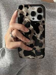 Vintage Black Brown Tortoiseshell Foil Texture Phone Case Compatible With IPhone 16 Pro Max, Apple 15, Soft Cover For 14 New, 12 Pro, 13 Pro Max, Anti-Fall Protective Cover For Women. The Color May Vary Slightly Under Different Display Angles. Waterproof Shockproof Scratch Resistant Valentines A940 - 顏色4 - 查看 3