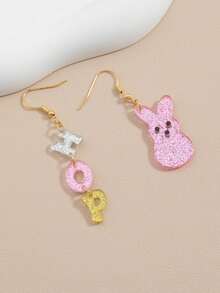 1 Pair Fashionable European & American Easter Bunny Earrings, Suitable For Holiday Parties - Multicolor - View 4