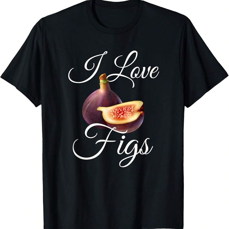 Camiseta "Me encantan los higos", amante de los higos y cultivador de higueras. - Negro 3 - Ver 1