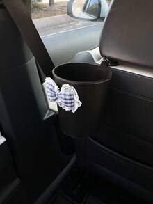 Bow-Tie Car Trash Can, Creative Car Air Vent Garbage Bin, Seat Hanging Storage Bucket With Hook - Garbage Can - View 4