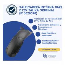 TendenciaSalpicadera Interna Tras D125  Italika Original  (f16020070)Calidad premium - 1 - Ver 7
