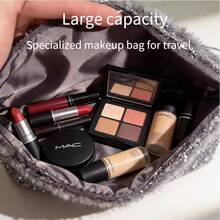 Bolsa de maquillaje portátil con borlas, elegante y glamorosa de MAC - Negro - Ver 3