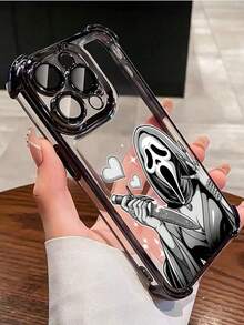 1pc Minimalist Skull & Ghost Face Soft TPU Phone Case Compatible With Apple 17 Air/17 Pro Max, 16 Pro Max/16 Pro/16/13 Pro Max/12 Pro Max 11, 15 Pro Max, 14 Pro Max, And Galaxy, Honor, Note 13 Pro, S23 Ultra, S24 Ultra, S25, A56FOR-YOUR-BELOVED-PHONE - Kiểu 2 (1 cái) - Xem 1